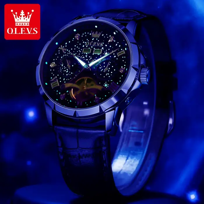 Montre mécanique automatique étanche pour homme