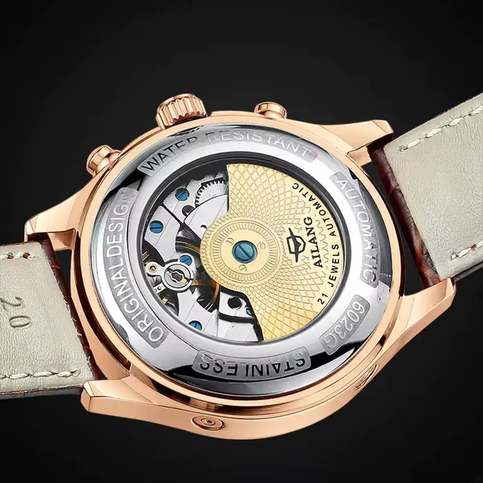 AILANG Top marque de luxe montre mécanique pour hommes calendrier de Phase de lune