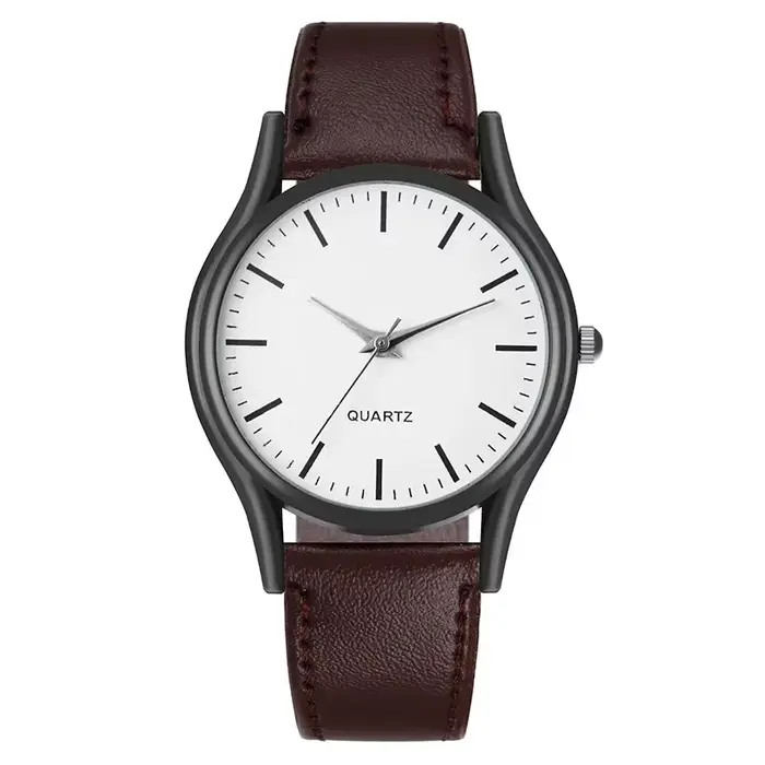 Montre homme Moonbiffy rétro Quartz avec bracelet céramique simulé pour toutes occasions