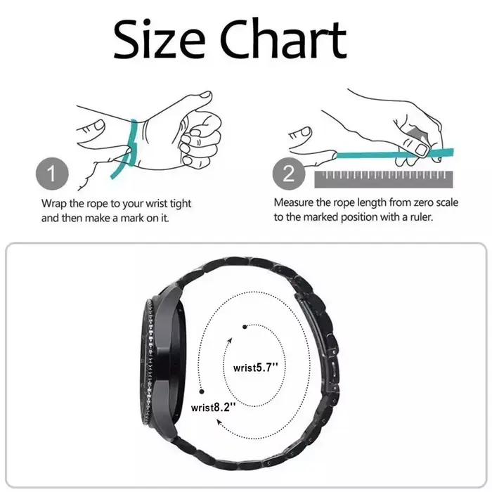 Bracelet de montre en acier inoxydable pour Samsung Galaxy Watch 4/5/6 20mm 22mm élégant et pratique pour homme et femme différentes occasions