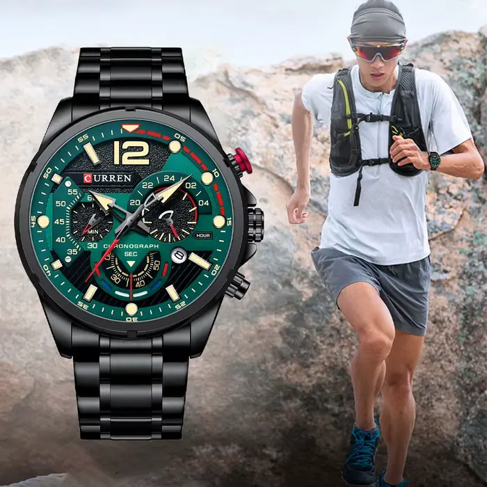 Istro REN-Montres-bracelets chronographes à quartz pour hommes