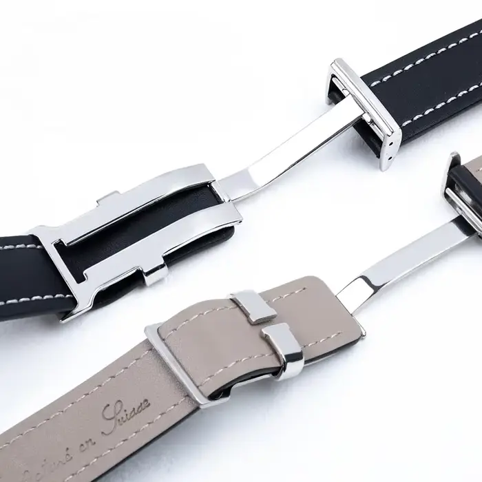 Bracelet de montre en cuir véritable étanche