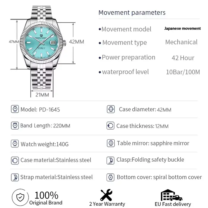 PAGANI DESIGN – montre mécanique de luxe pour hommes