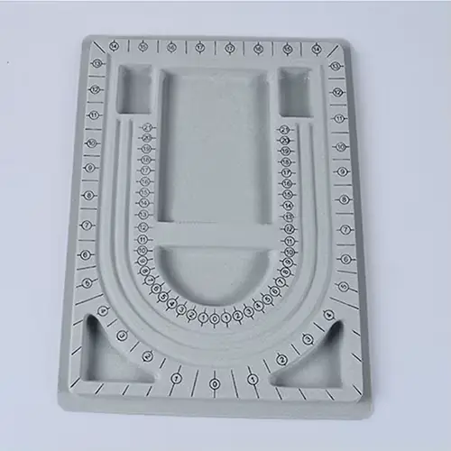 Planche de perles floquées pour bracelet et collier, perles de bricolage, bijoux exécutifs, gris, ou