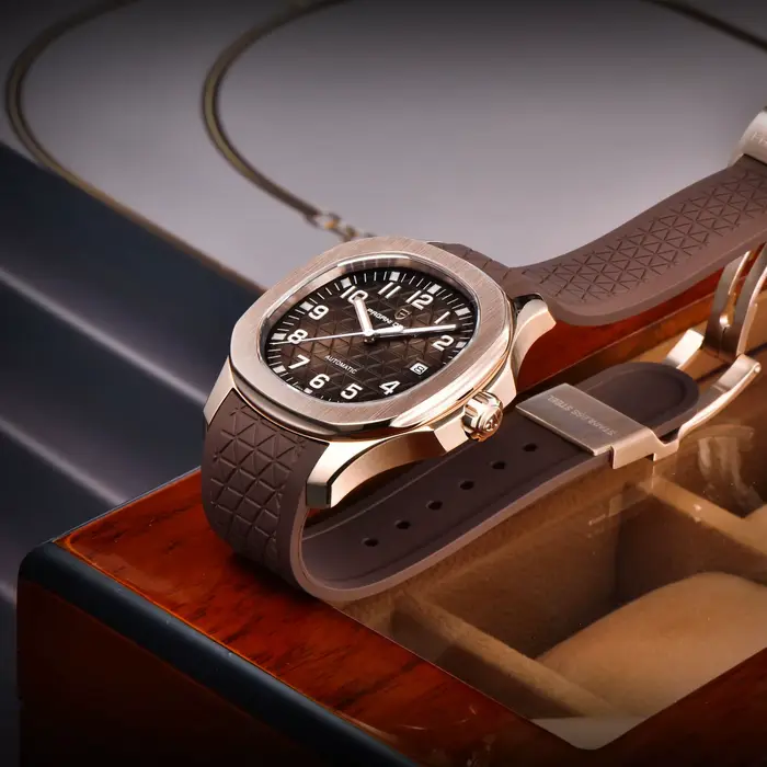 Nouvelle montre homme or rose pagani design montre automatique acier inoxydable occasion spéciale résistante à l'eau quartz robuste élégante à offrir