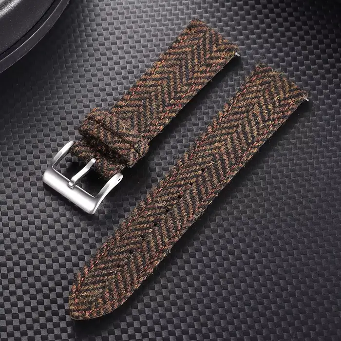 Bracelet de montre tissé 18mm 20mm 22mm pour Omega pour Seiko, en cuir de vachette véritable vintage