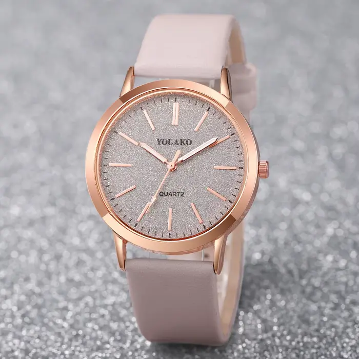 Montre à Quartz pour Femmes en Bronze Rose Décontractée Mode Cadran 40mm Occasions Spéciales