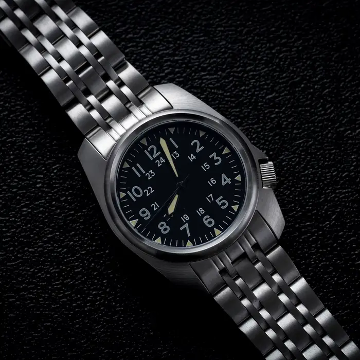 Montres pour hommes en acier inoxydable 316L avec cristal saphir, mouvement japonais, étanches 5 bar