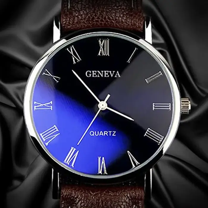 Montre genève vintage classique pour hommes