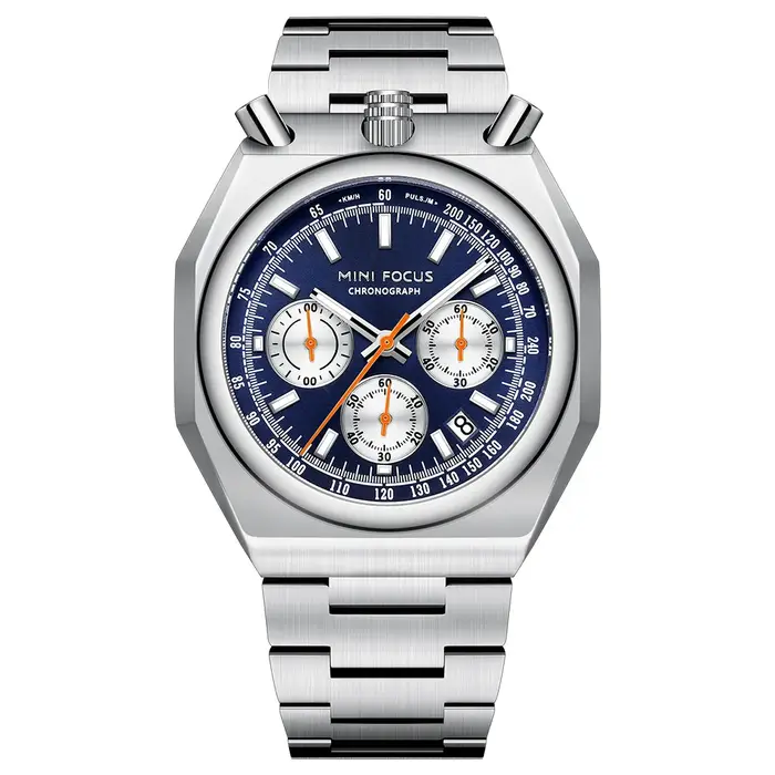 MINI FOCUS disponible en Stock MF0601G chronographe montre à Quartz pour les amoureux mode montre-bracelet lumineuse étanche avec calendrier