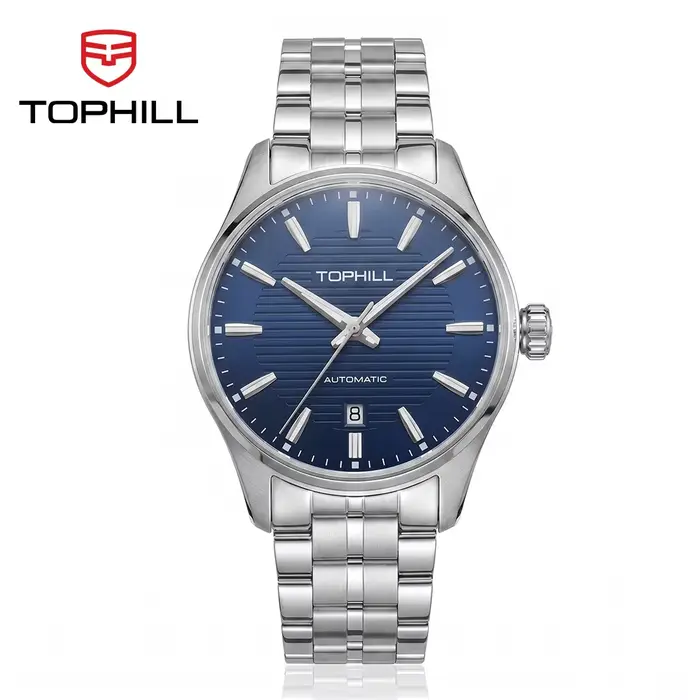 Montre Vintage Automatique TOPHILL en Acier Inoxydable pour Hommes Occasions Spéciales et Tous les Jours