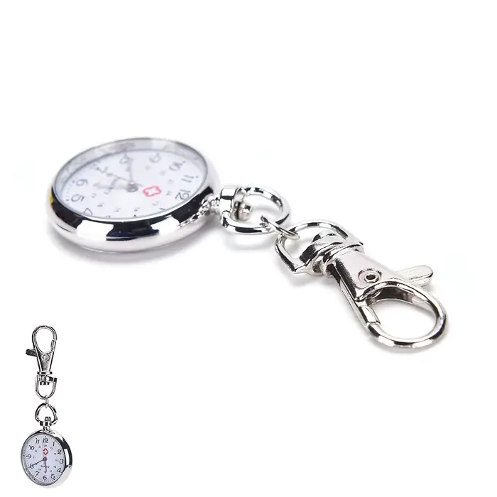 Montre de poche en acier inoxydable Velishy élégante avec chaîne pour homme et femme occasions diverses