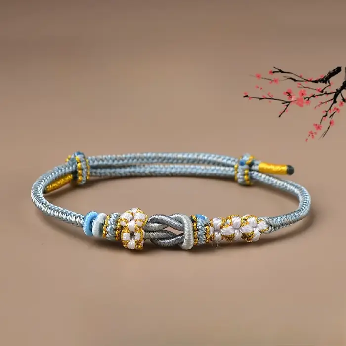 Bracelet ULrouge tressé réglable perles portables pour femmes couleurs variées harmonie et beauté intérieure occasion spéciale