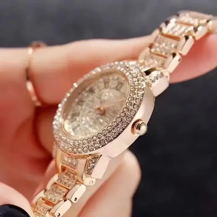 Montre à Quartz de luxe en Zircon fin brillant
