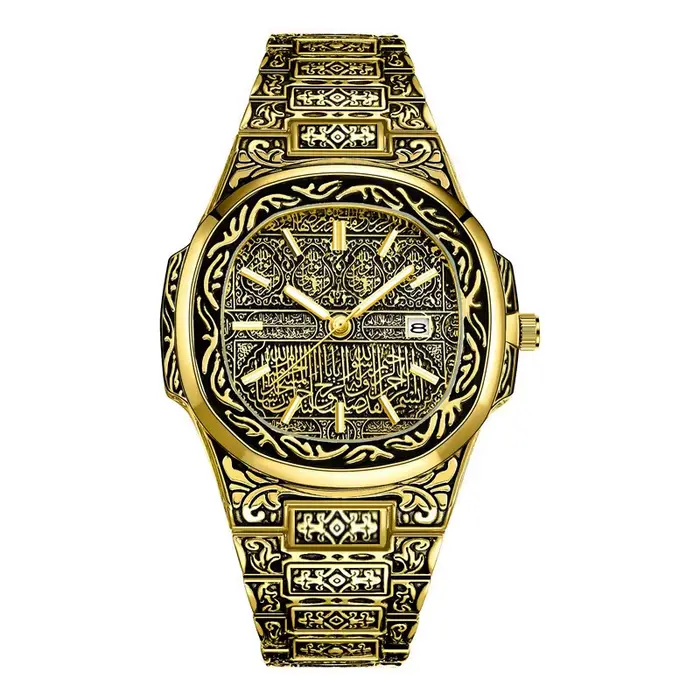 Montre à Quartz Vintage pour hommes, marque de luxe, calendrier automatique, lignes spécifiques, bra