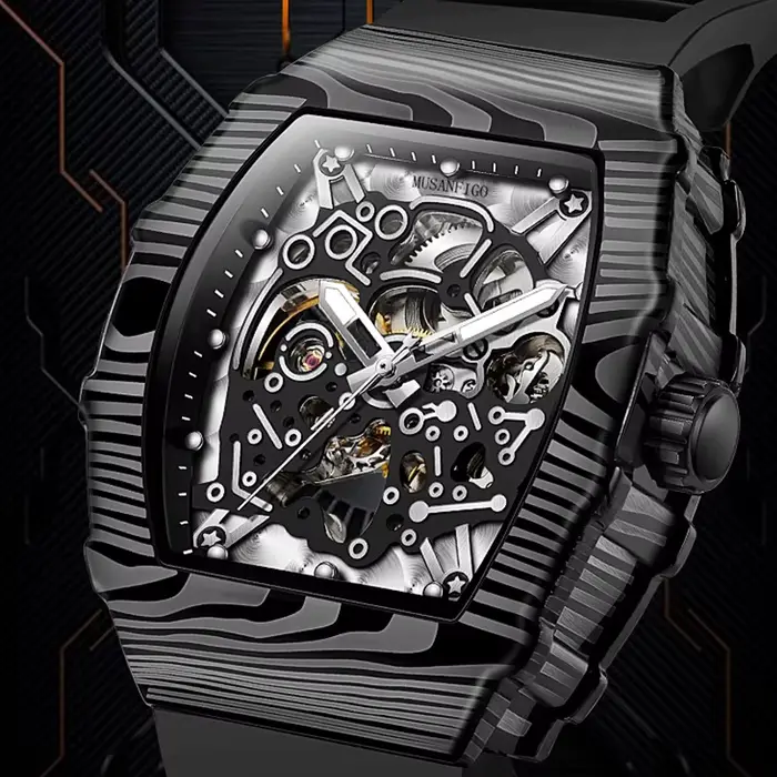 TING ANFIGO-Montre Mécanique Luxueuse Entièrement existent pour Homme