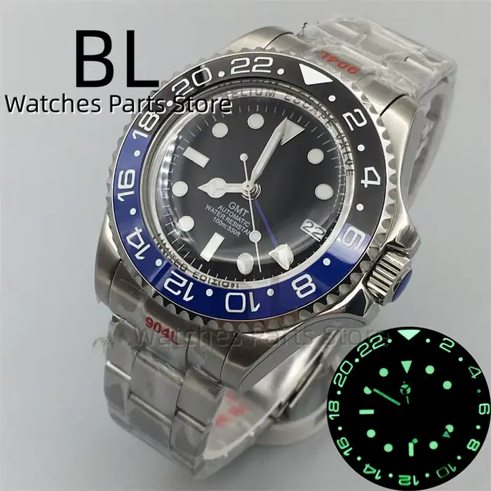 BLIGER 43mm GMT montre pour hommes montres mécaniques automatiques