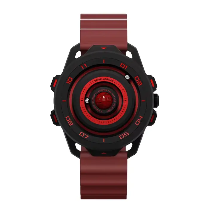 Montre sport à quartz Gravity Series DG0525, thème système solaire, design futuriste lumineux et ten