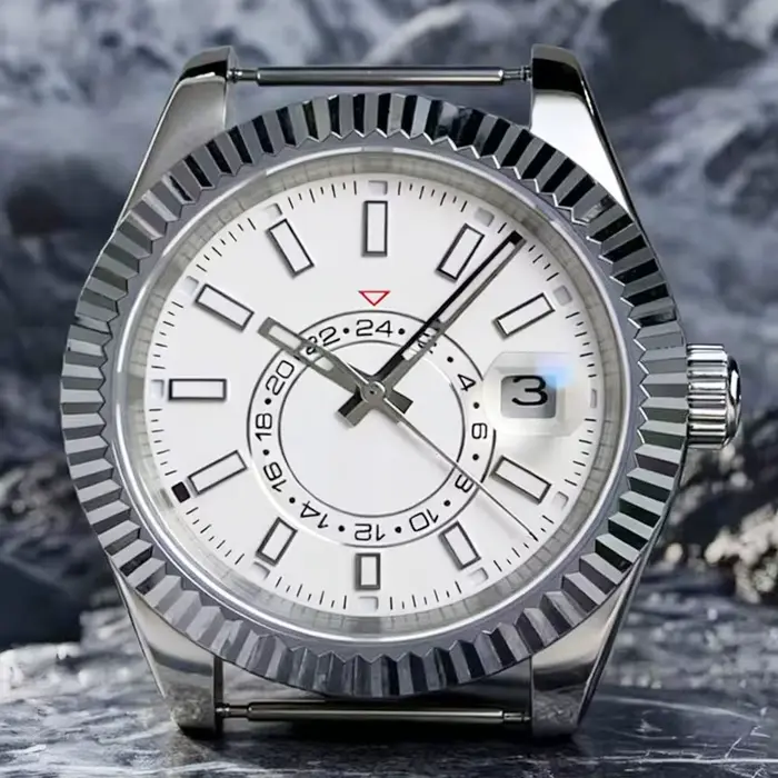 Une toute nouvelle montre-bracelet pour hommes de 39mm, édition date et calendrier, saphir, luxe, ac