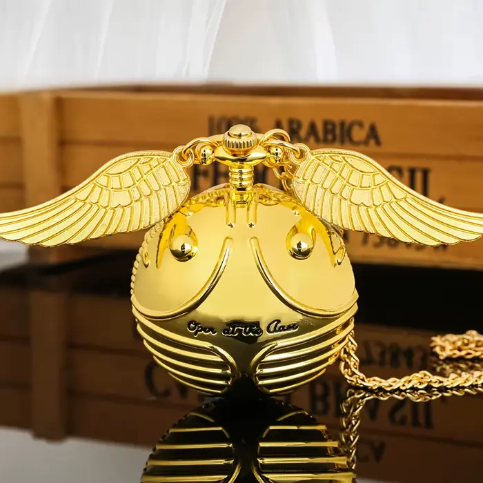 Montre de poche en quartz Golden Snitch avec lunette rotative pour hommes style fashion et casual occasions diverses