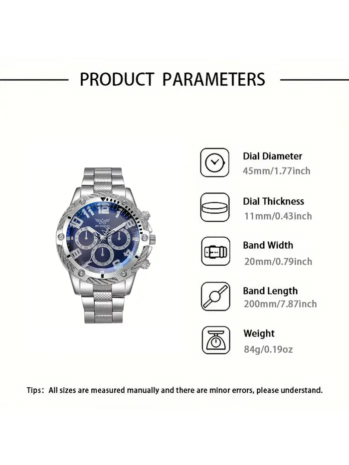 4 montres à quartz pour hommes