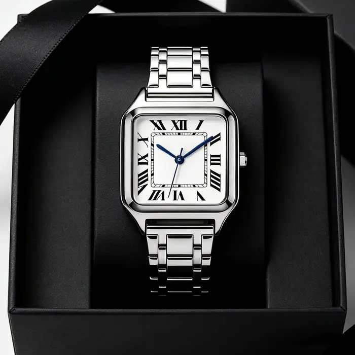 Montre de luxe carrée pour femmes avec texte arabe et résistance à l'eau pour occasions spéciales et cadeaux élégants