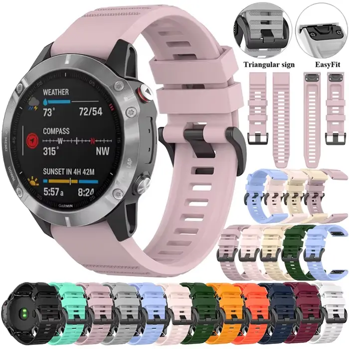 Bracelet QuickFit 22mm 26mm pour Garmin Epix Gen 2 Bracelet en Silicone pour Garmin Fenix 7 7X 5Plus 6XPro Enduro 2 Bracelet de montre