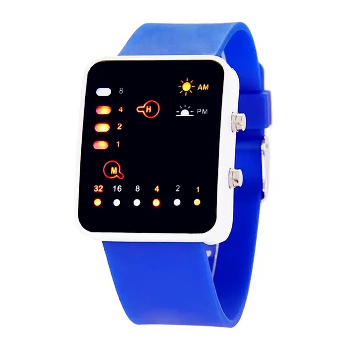 Montres Led binaire hommes