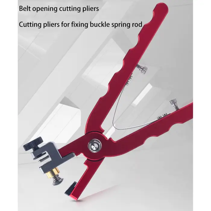 Pince coupante pour bracelets de montre en métal rouge pour démontage et assemblage professionnel et personnel création horlogère