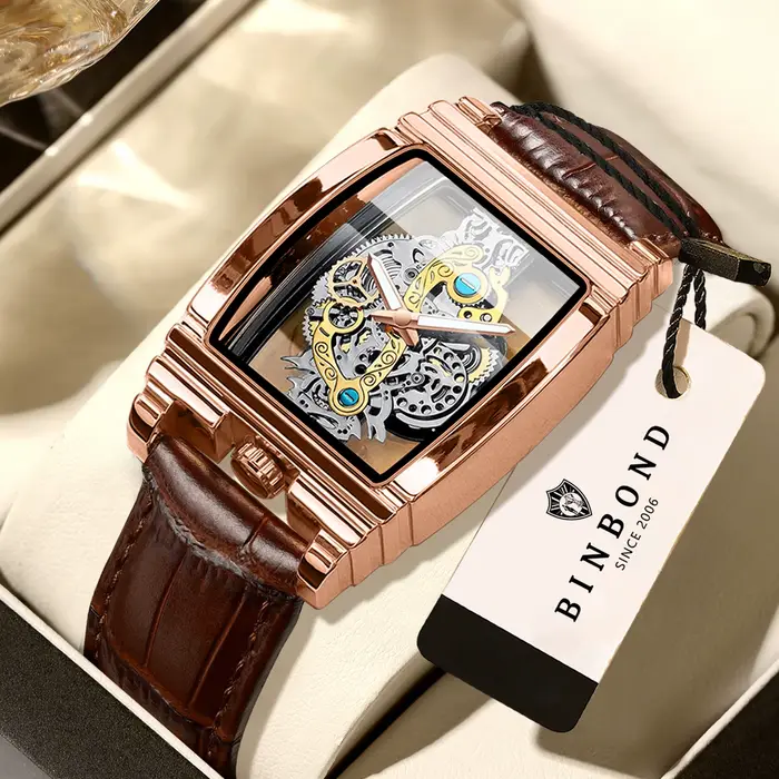 Montres à quartz vintage précises BINBOND pour hommes
