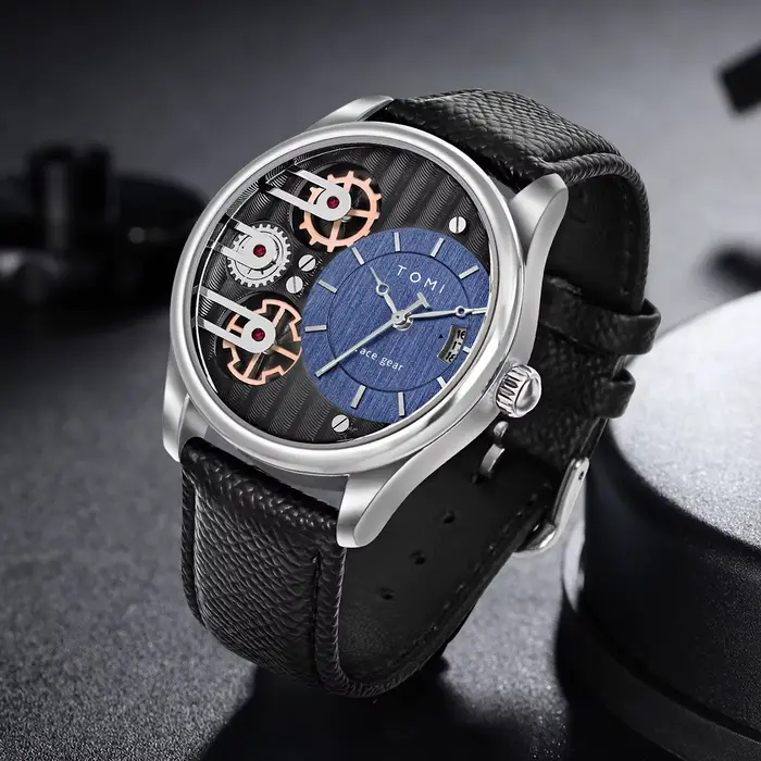 TOMI-Montre à quartz avec poignées amovibles pour homme, luxe, simple, affaires, bracelet, festival,
