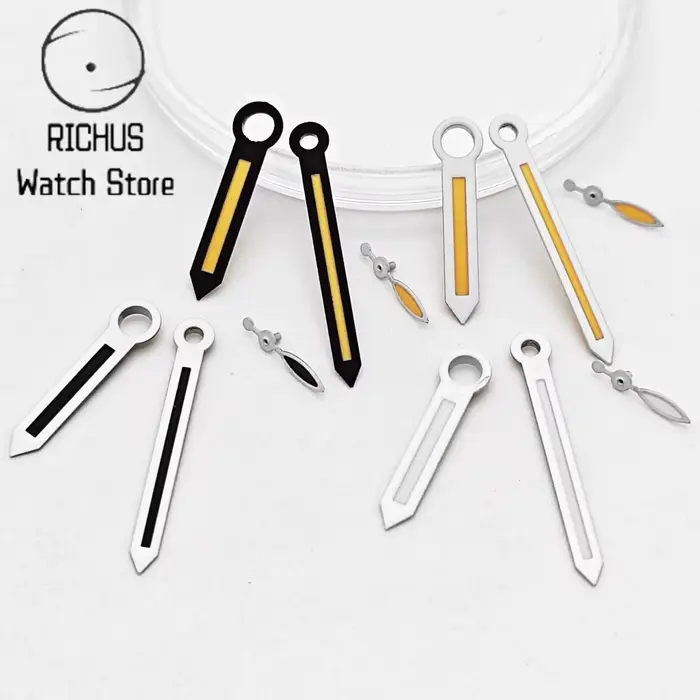 RICHUS ETA6497 aiguilles de montre vert lumineux adapté ETA 6497 6498 ST3600 3620 mouvement