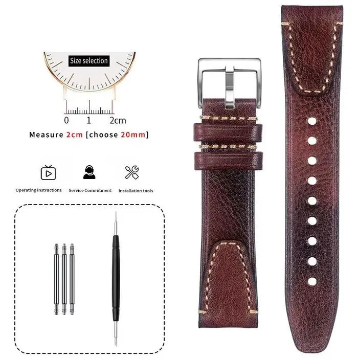 Bracelet de montre en cuir pour hommes, pour Jaeger-LeCoultre REVERSO DUOFACE SMALL SECONDS 3988482 