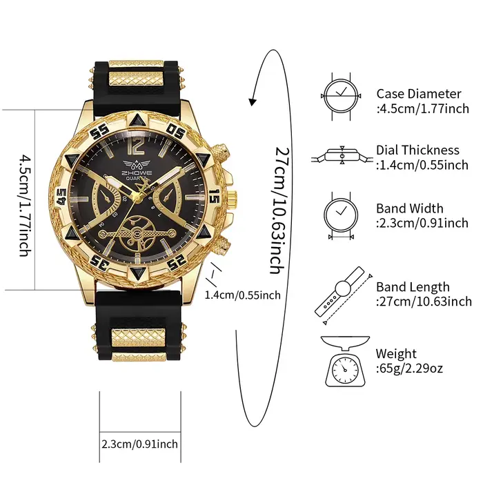 4 montres à quartz pour hommes avec cadran arabe tendance