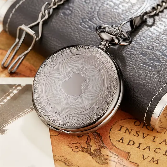 Montre de Poche à Quartz avec Numérisation Romaine pour Homme et Femme