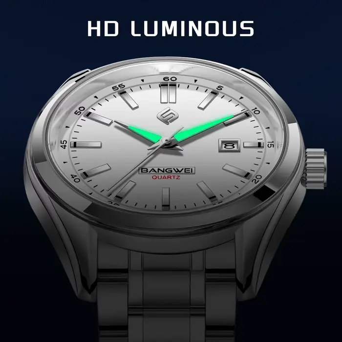 Montre Quartz pour Homme BANMGWEI avec Chiffres Lumineux Élégante et Polyvalente Occasions Spéciales