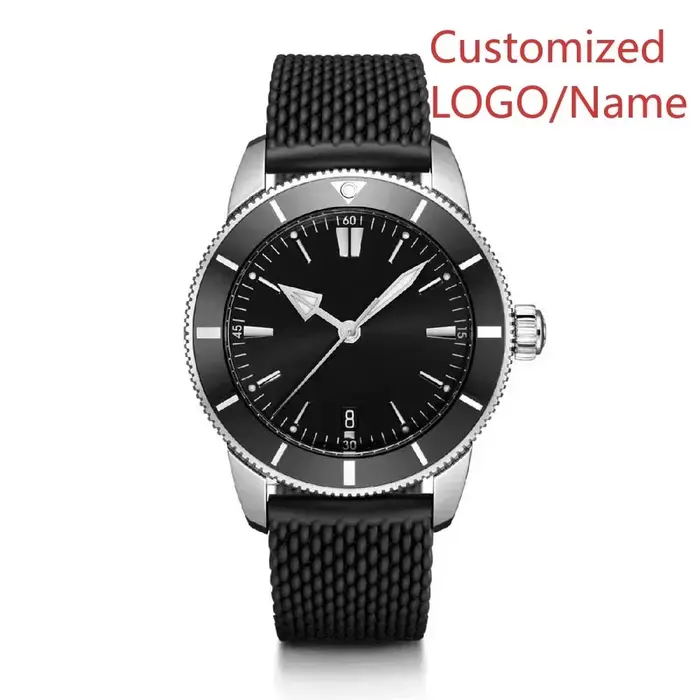 Montre Superocean personnalisée homme avec mouvement automatique résistance à l'eau 3 bars design luxe occasions spéciales sportives