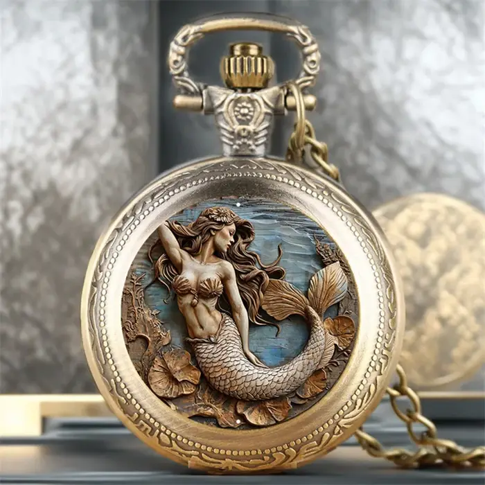 Montre à gousset SOXY en acier inoxydable vintage élégante pour hommes et femmes occassions spéciales