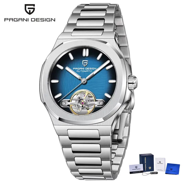 PAGANI DESIGN 2025 montre pour hommes or Rose montre automatique de luxe pour hommes squelette Tourb