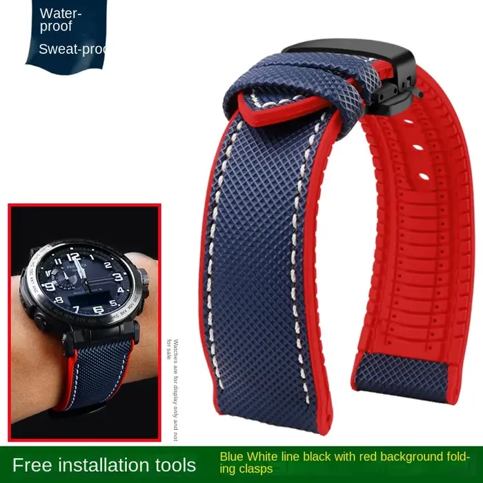 Pour mol PROLanka K Alpinisme bracelet PRG-600/PRG-650 PRW-6600/ PRW-6800 nylon caoutchouc souple dehors