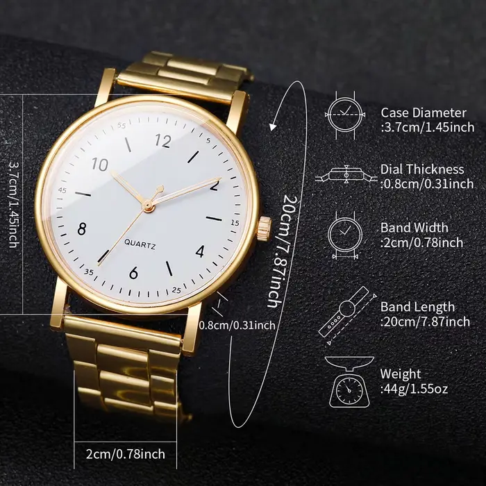 2/4 pièces mode cadran arabe femmes montres Simple Quaretz montre-bracelet avec Bracelets ensemble Reloj Mujer (sans boîte)