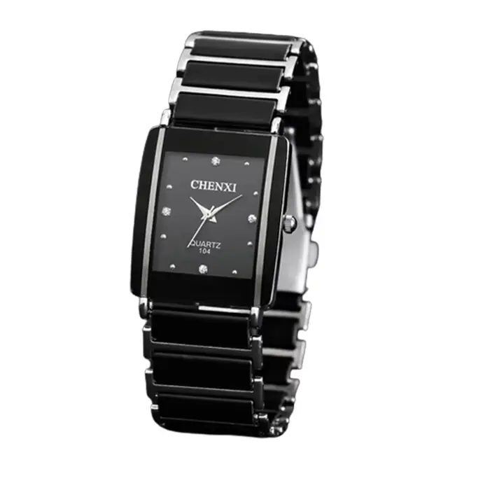 Mode Chenxi marque dame montre élégante céramique noire Simple minimalisme petit étroit Quartz décontracté femme strass montre-bracelet