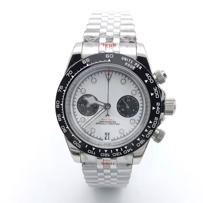 Montre à quartz chronographe pour homme, verre saphir, bracelet Shoous Jubilee, VK64, 39mm