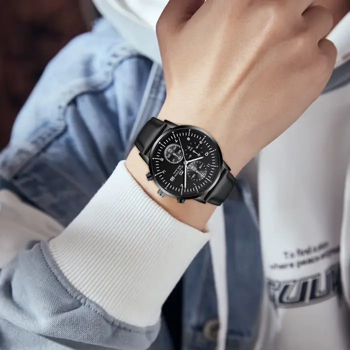 VA VA VOOM-Montre en cuir pour hommes