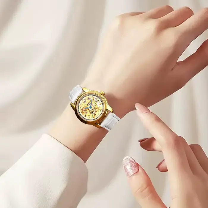 Femmes montre automatique mode mignon montres mécaniques délicat élégant étanche cadeaux de luxe