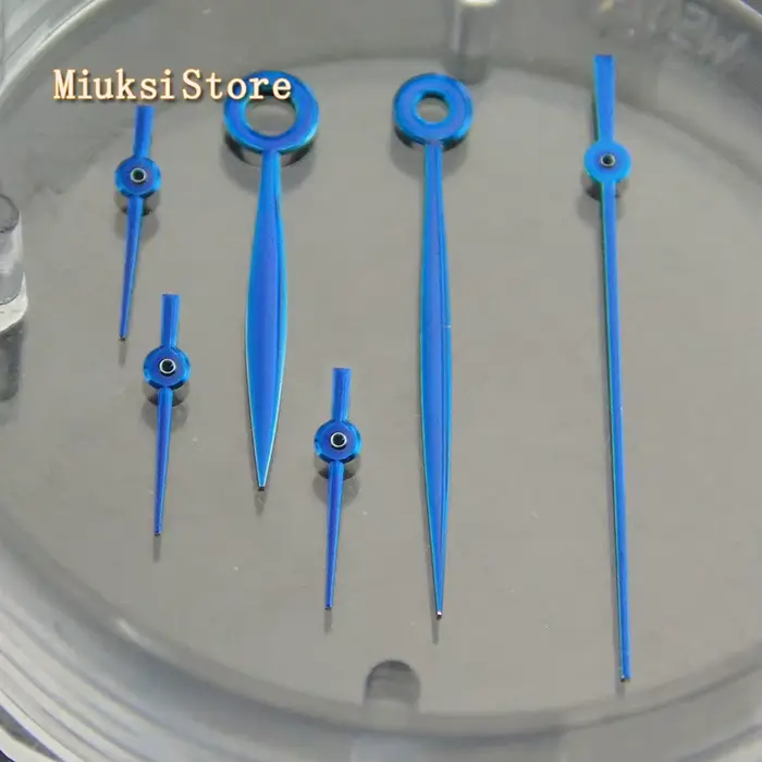 Parhéritage-Kit d'aiguilles de montre argentées et bleues, convient aux séries ST2505 et ST25, mouve