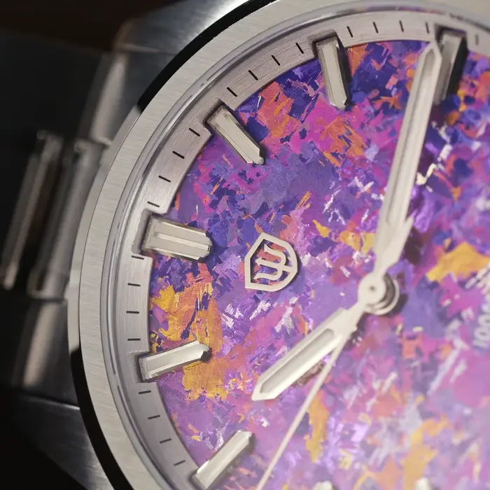 Watchdives WD0003C Nouvelle montre de luxe à cadran en titane effet cristal de glace Mouvement VH31 Verre saphir