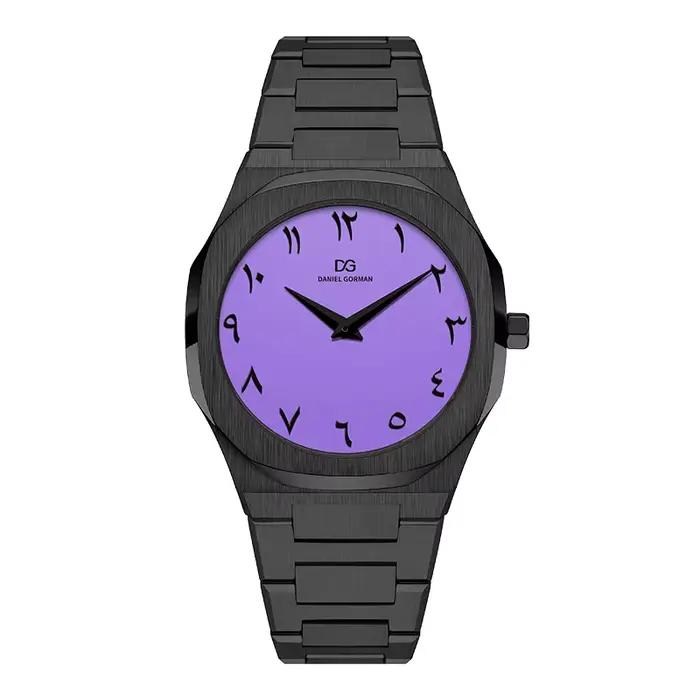 Montre de luxe arabe à quartz avec bracelet en acier inoxydable 316