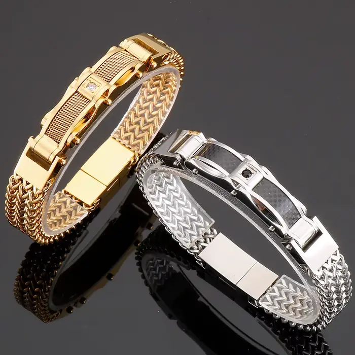 JOMen-Bracelet de Luxe en Acier Inoxydable avec Fermoir Magnétique pour Homme