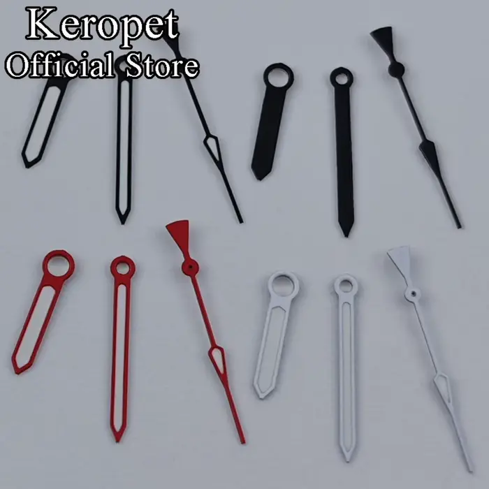 Keropet blanc rouge bleu noir aiguilles de montre lumineuses adaptées NH35 NH36 NH38 NH70 NH72